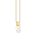Necklace With Pearl Pendant In Gold - Gold - image 1