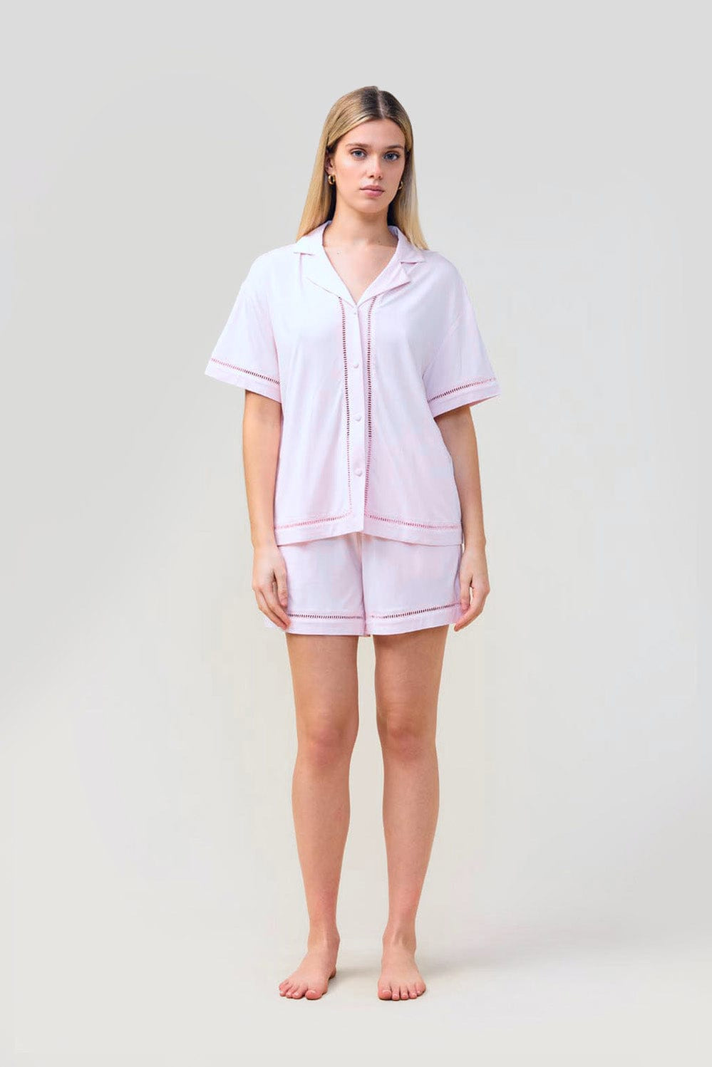 Helena Short Bamboo Pj Set - Pink - image 1