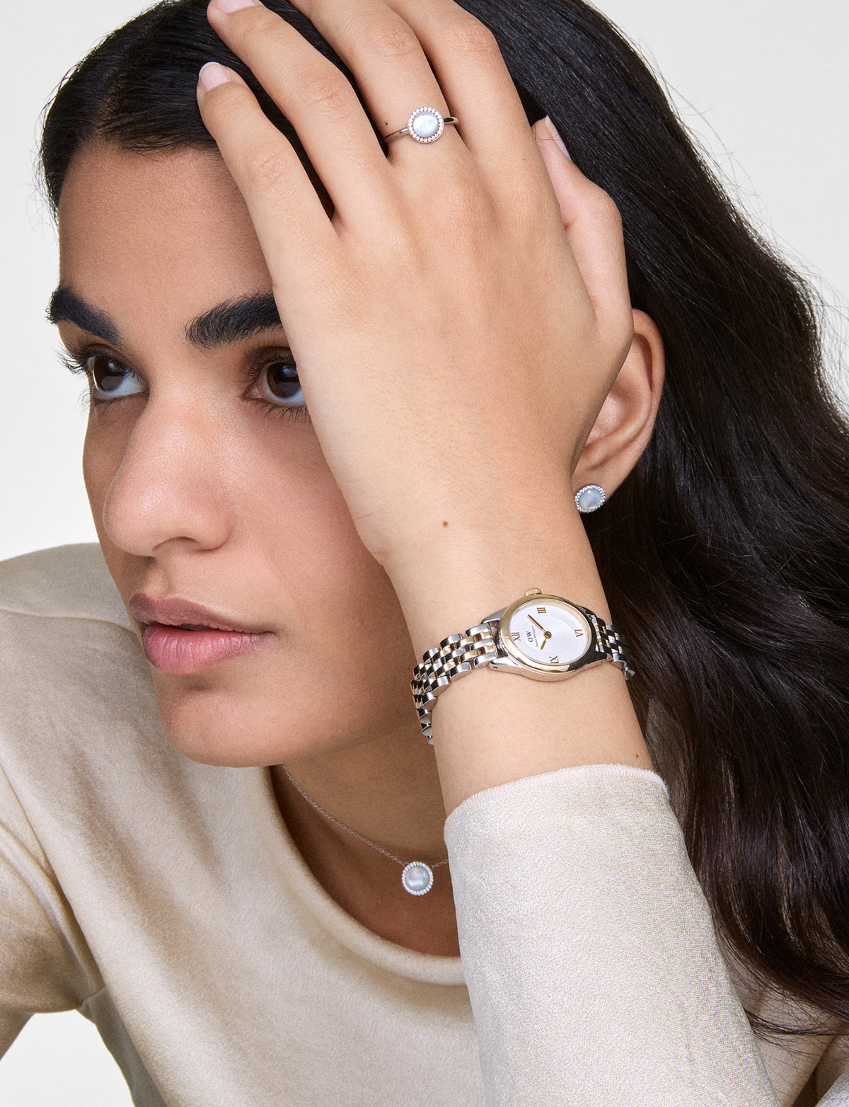Ophelia Mini Two Tone Gold Watch - Mixed Metal - image 2
