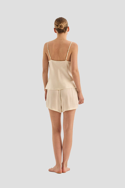 Amethyst Pure Silk Cami And Shorts Set - Ivory - image 3