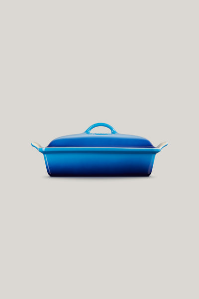 Stoneware Heritage Covered Rectangular Dish 33cm - Azure Blue - image 2