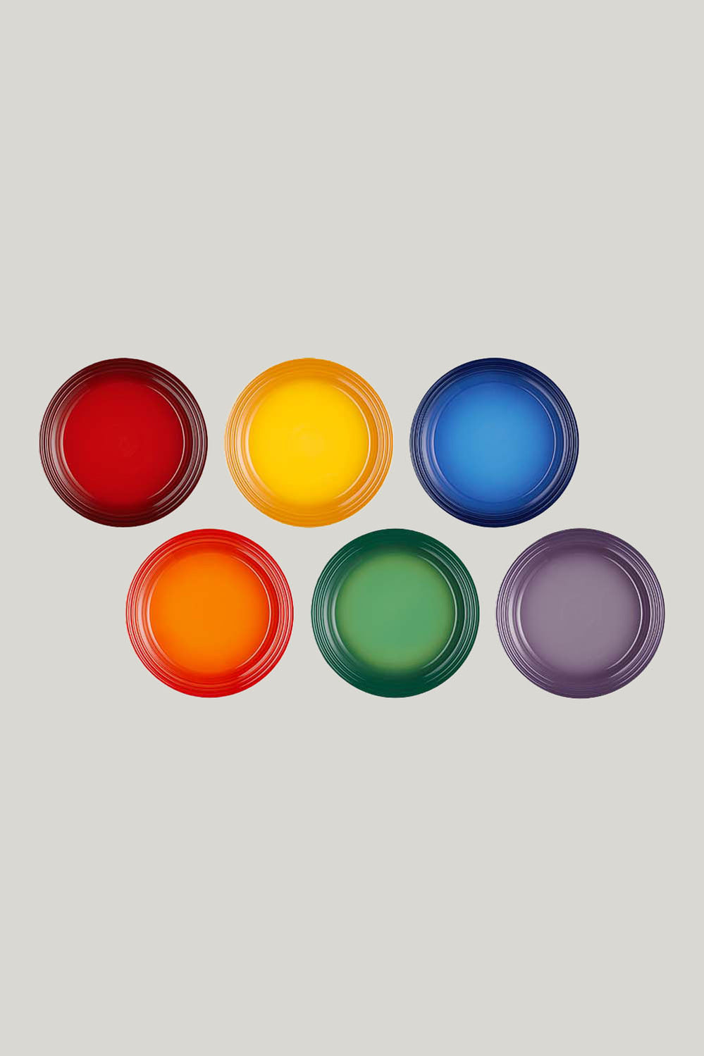 Stoneware Rainbow Set Of 6 Dinner Plates 27cm - Rainbow - image 3
