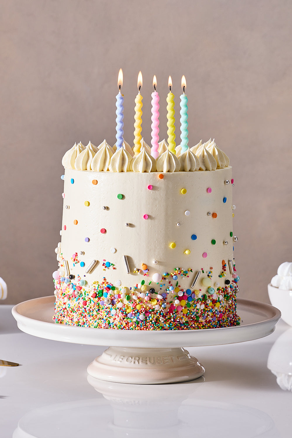 Stoneware Footed Cake Stand 30cm - Meringue - image 4