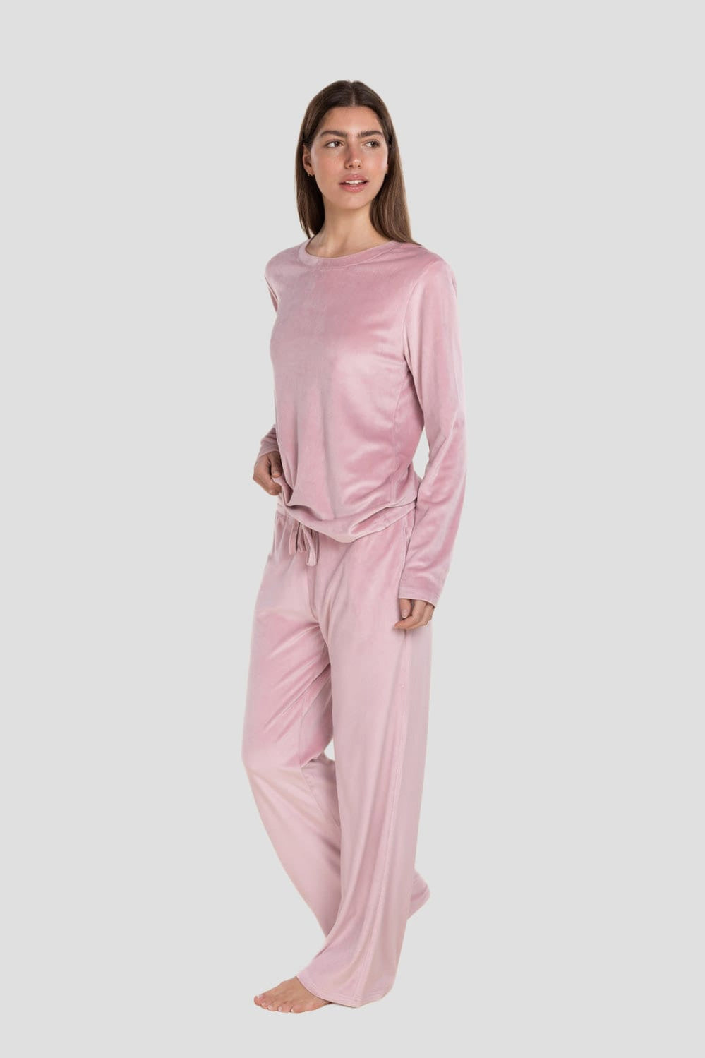 Thea Velour Long Lounge Set - Pink - image 3