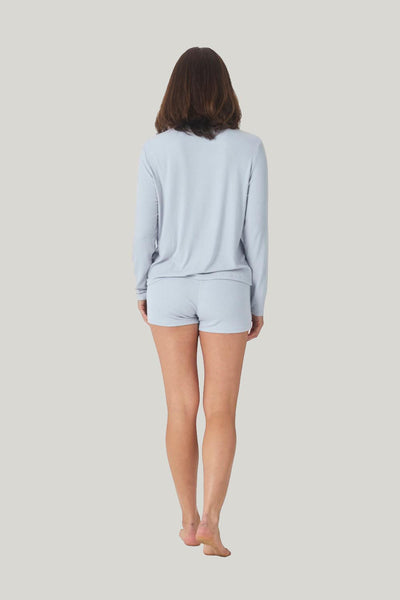Lombardy Rib Long Sleeve Top - Powder Blue - image 3