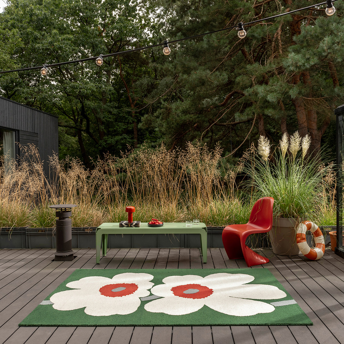 Unikko 60th Anniversary Green Rug 200x140cm - Mid Green - image 2