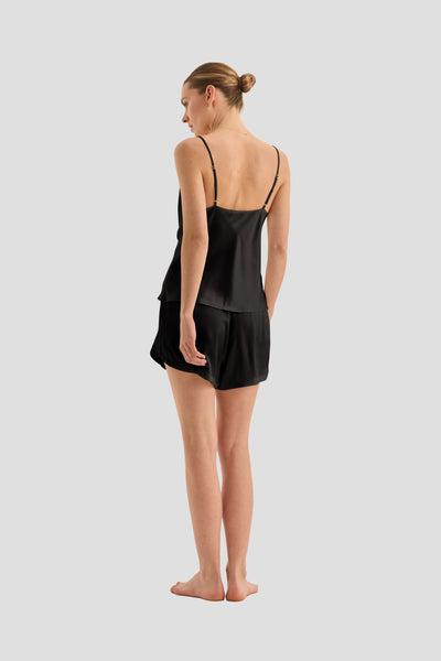 Amethyst Pure Silk Cami And Shorts Set - Black - image 3