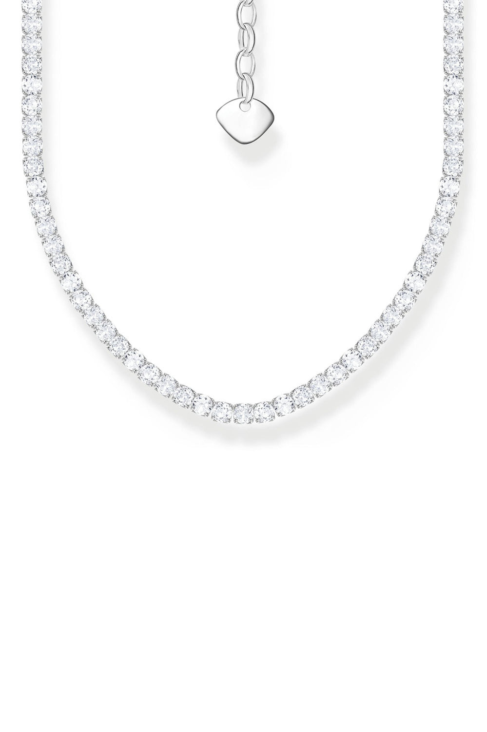 Classic Tennis Necklace In Silver - Silver - image 1