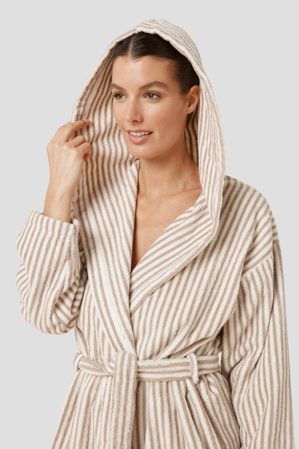 Adriana Terry Towel Robe - Natural - image 2