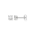 Classic Ear Studs In Silver - Silver - image 1