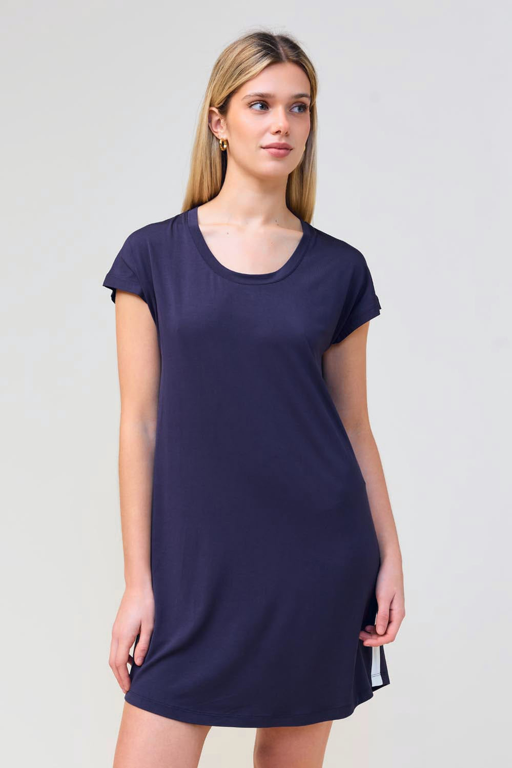 Ashley Bamboo Sleep Tee - Navy - image 4