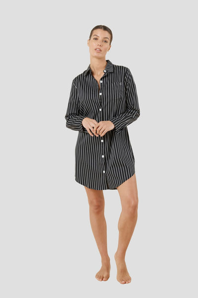 Lolita Stripe Night Shirt - Black - image 1