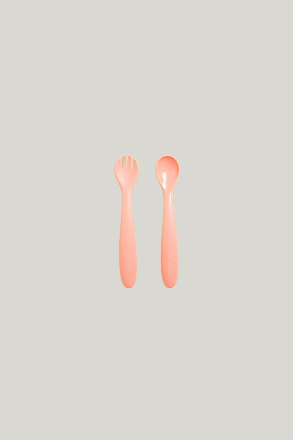 Fun Firsts Spoon And Fork Duo - Peach - image 1