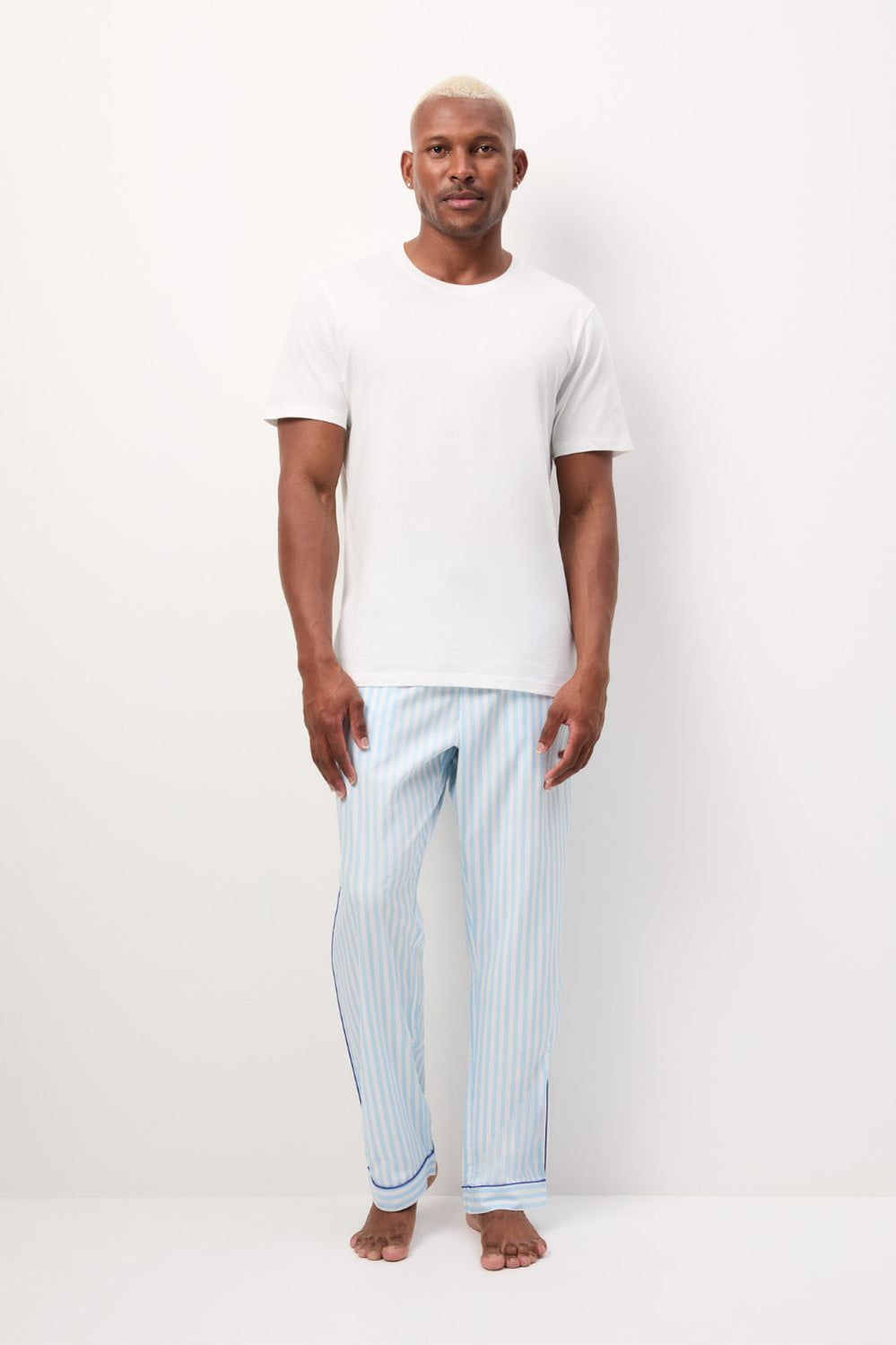Daydreamer T-Shirt & Long Pants - Baby Blue Strp - image 1