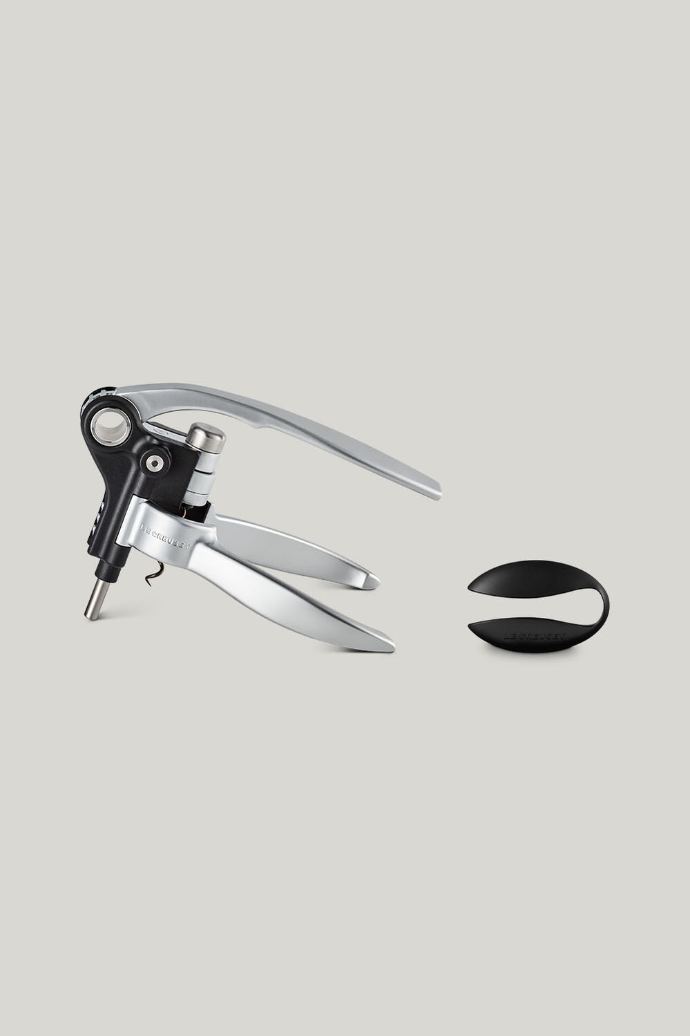 Metal Lever Corkscrew With Foil Cutter Lm250 - Satin Chrome - image 1
