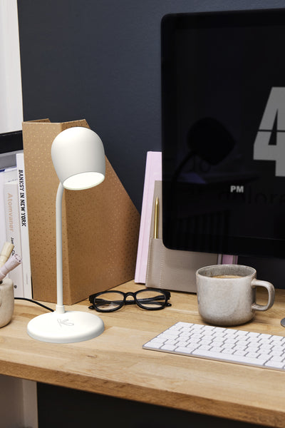 Ellie Smart Lamp With Bluetooth Speaker & Qi Wireless Charger - White - White - image 4