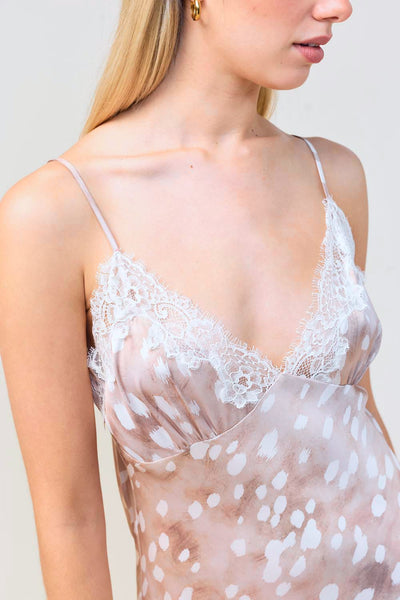 Melody Brown Spot Nightie - Brown - image 4
