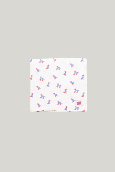 Light And Breathable Muslin Swaddle Wrap - Yeehaw Dog - Oatmeal - image 1