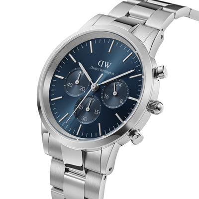 Iconic Chronograph 42 Link Silver Arctic Sunray Watch - Silver - image 2