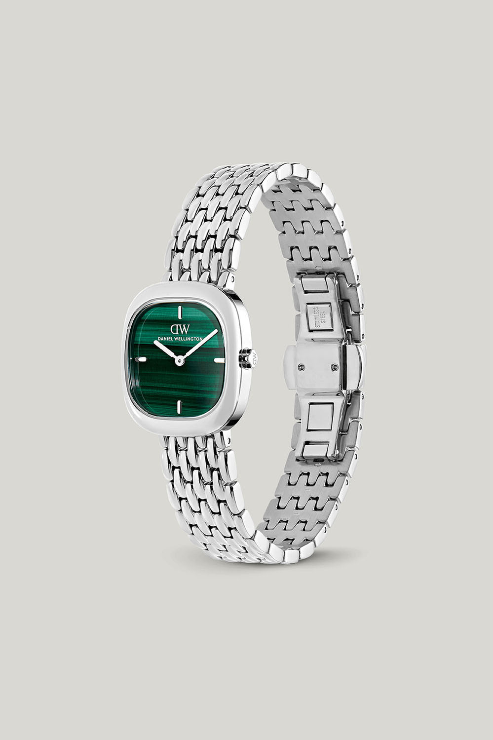 Corta Malachite Grain-link Silver Watch - Silver - image 4