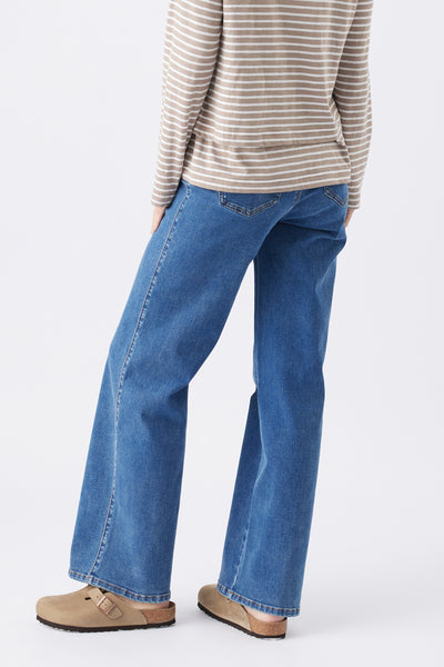 Kyle Wide Leg Maternity Jean - Dark Blue - image 3
