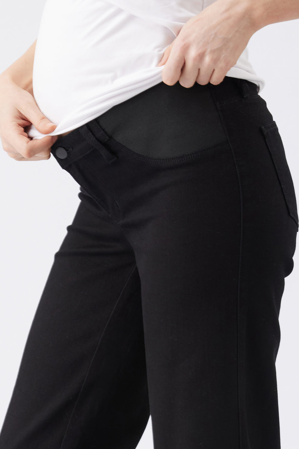 Kyle Wide Leg Maternity Jean - Black - image 2