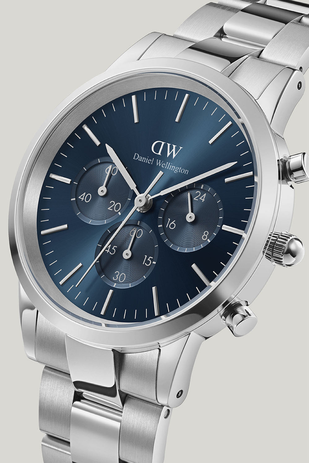 Iconic Chronograph 42 Link Silver Arctic Sunray Watch - Silver - image 2