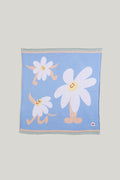 Cosy Baby Blanket - Dancing Daisies - Blue - image 1