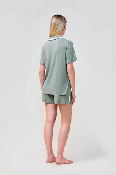 Allegra Short Bamboo Pj Set - Olive - image 3