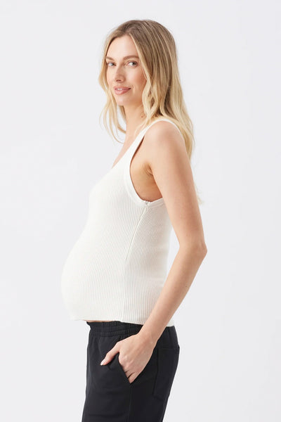Monique Knit Nursing Tank - White - image 3