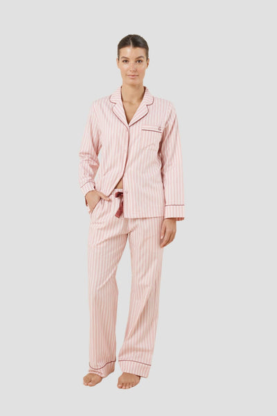 Octavia Cotton Stripe Pj Set - Pink - image 1