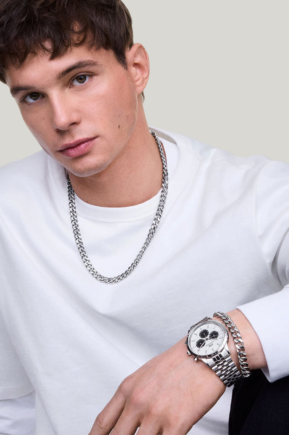 Iconic Chronograph Arch 5-link Off- White Panda Silver - Silver - image 2