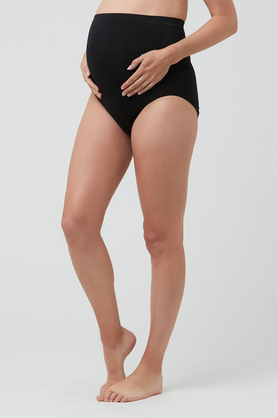 Seamless Maternity Brief - 3 Pack - Black - image 1