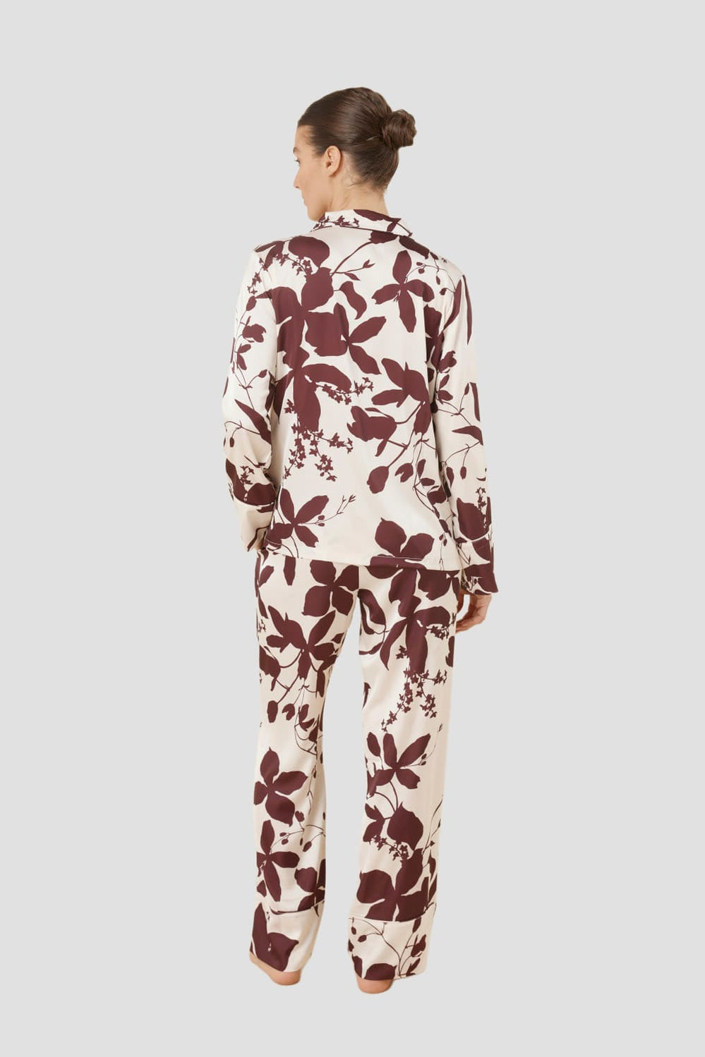 Ivy Silky Satin Pj Set - Burgundy - image 4