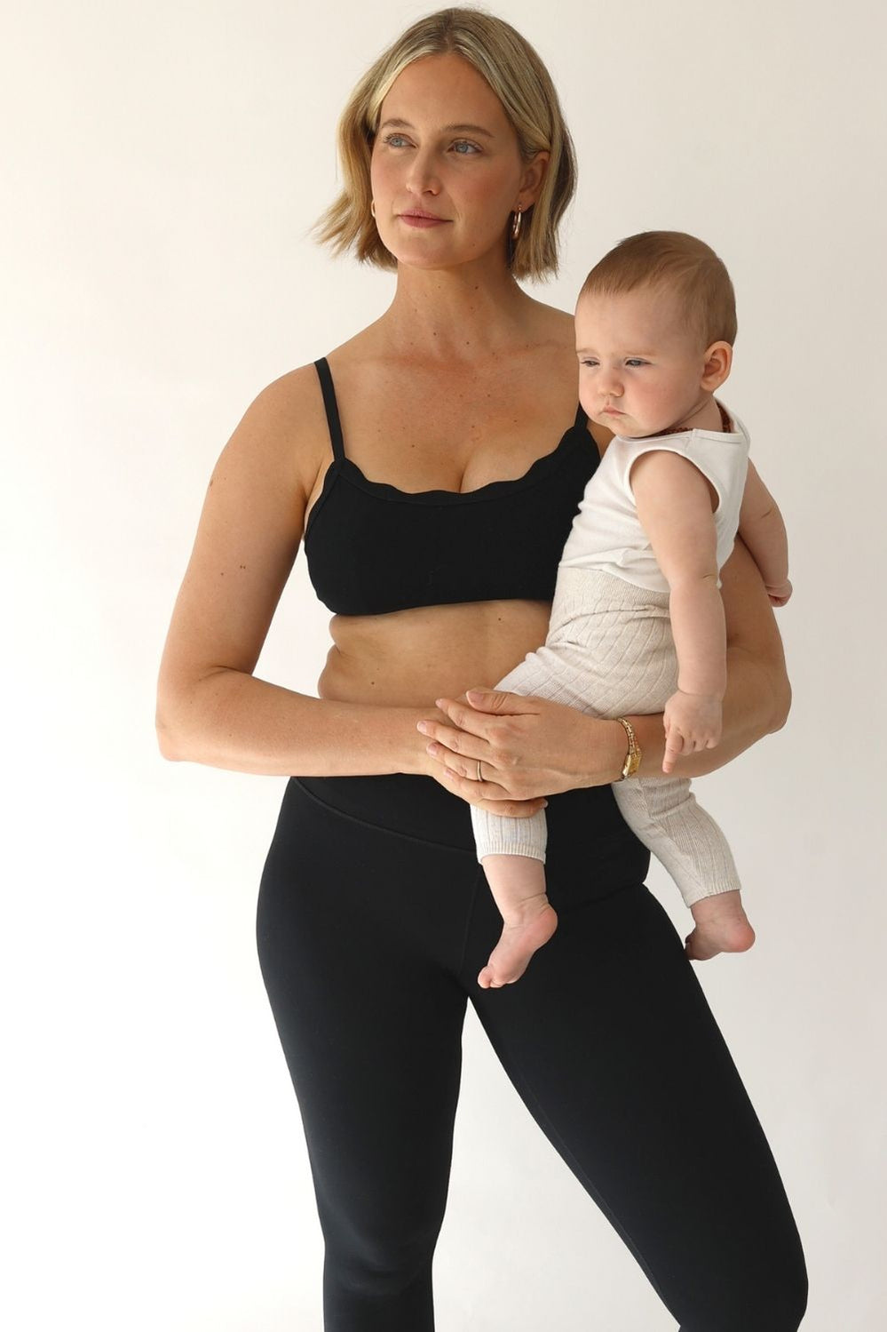 Leakproof Scallop Bandeau Maternity Bralette - Black - image 2