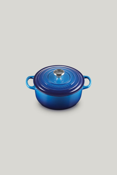 Signature Cast Iron Round Casserole 20cm - Azure Blue - image 1