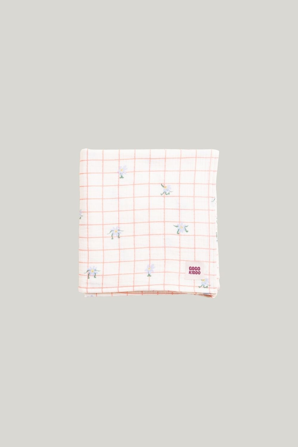 Light And Breathable Muslin Swaddle Wrap - Dancing Daisies - Blue - image 1