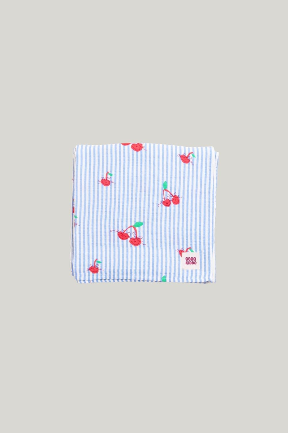 Light And Breathable Muslin Swaddle Wrap - Cherry Chic - Blue - image 1