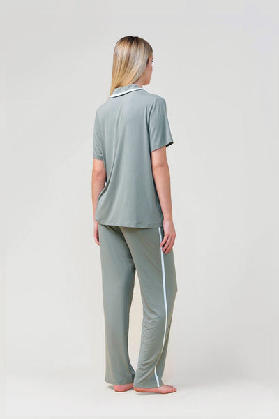 Vanessa Bamboo Long Pant Pj Set - Olive - image 3