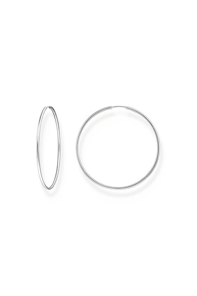 Essential Large Hoop Earrings In Silver - Silver - image 1