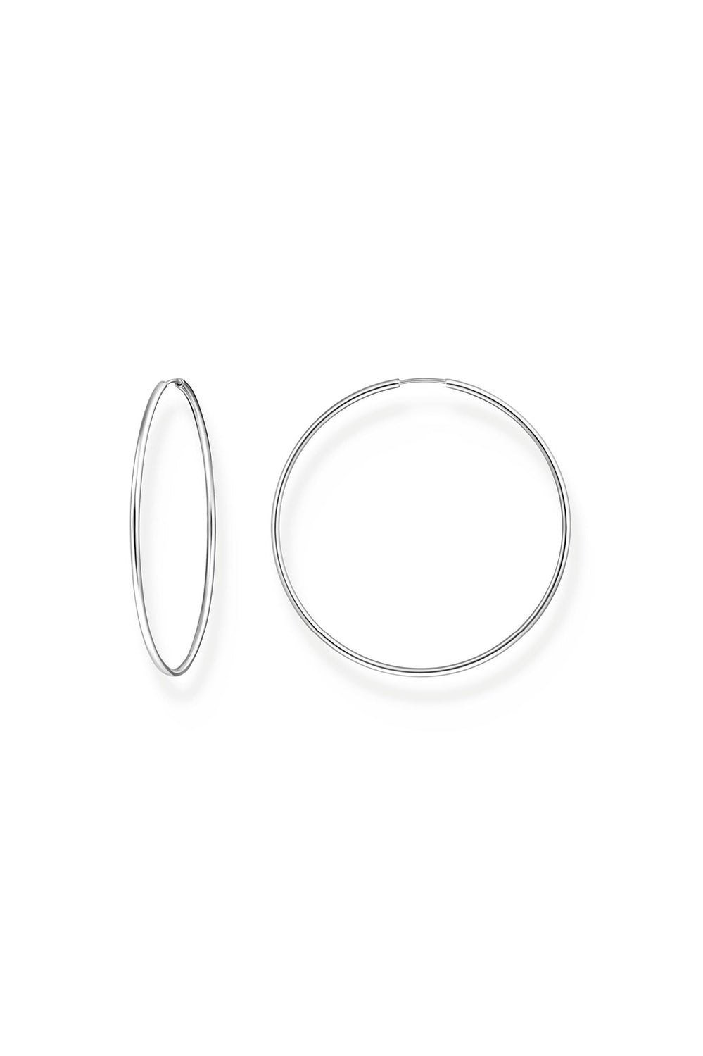 Essential Large Hoop Earrings In Silver - Silver - image 1