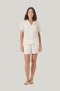 Celine Short Spot Pj Set - Ivory - image 1