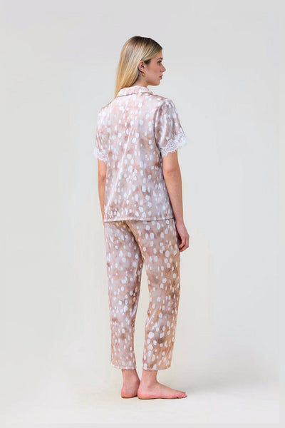 Millie Brown Spot Long Pj Set - Brown - image 3