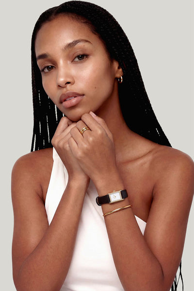 Bound Mini Brown Leather & Gold Watch - Gold - image 2