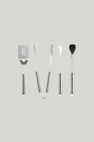 Stainless Steel Set Of 4 Bbq Tools & Bag - Black - image 2