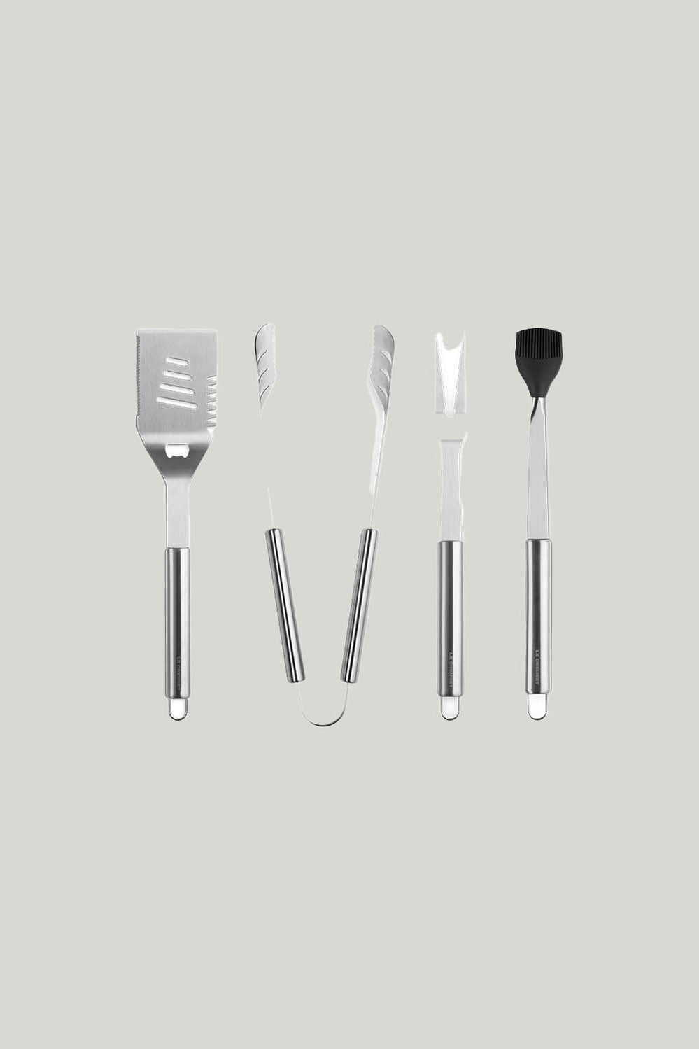 Stainless Steel Set Of 4 Bbq Tools & Bag - Black - image 2
