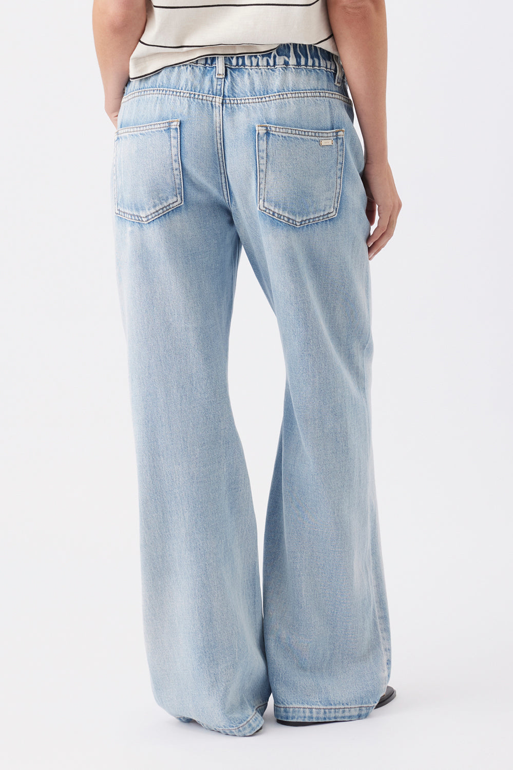 Billie Elastic Waist Maternity Jean - Light Blue - image 4