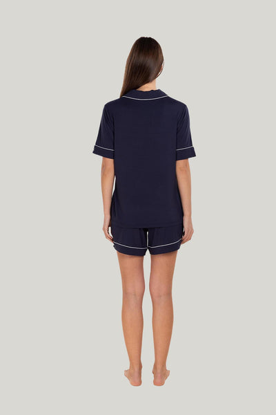 Sadie Bamboo Short Pj Set - Navy - image 3