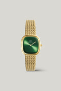 Margot Braided Mesh Emerald Gold Watch - Gold - image 1
