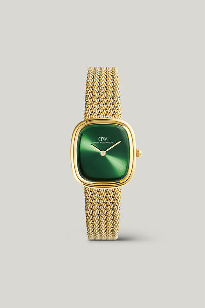 Margot Braided Mesh Emerald Gold Watch - Gold - image 1